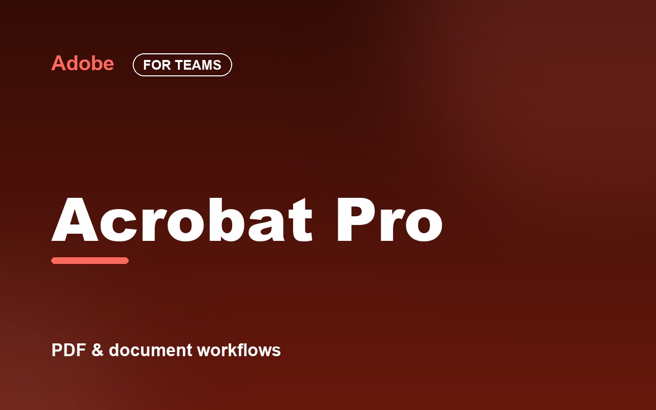 Adobe Acrobat Pro for teams