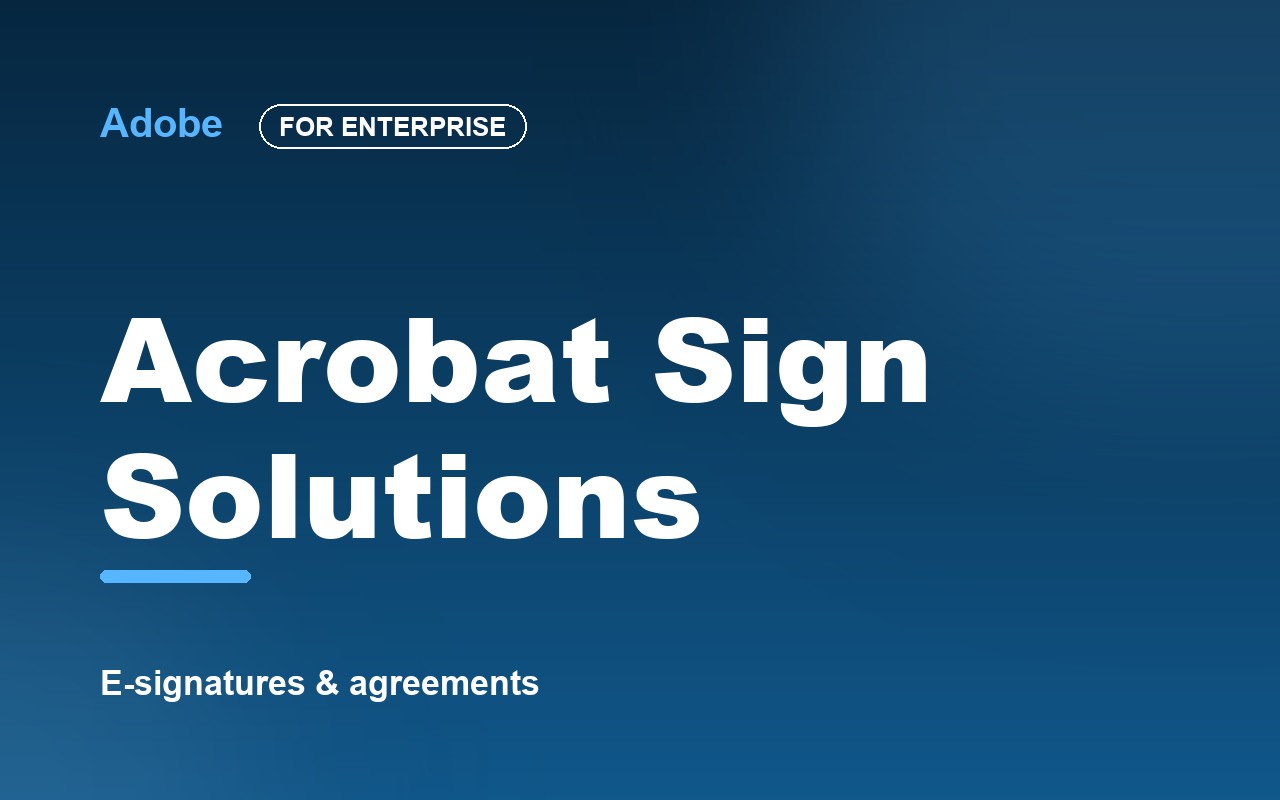 Adobe Acrobat Sign Solutions for enterprise — image 1